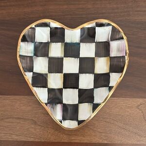 Mackenzie Childs courtly fluted heart plate
